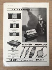 Publicité 1930 Montres Ermeto Movado Clerc Paris / Unic chaussures de luxe 2831