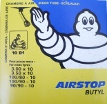 chambre à air MICHELIN 10B1  valve à 45° 300/350x10