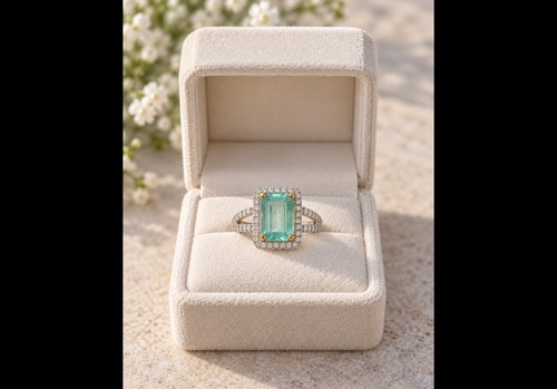 Bague émeraude naturelle - bague,