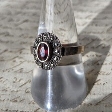 Bague Vintage en Argent Grenat