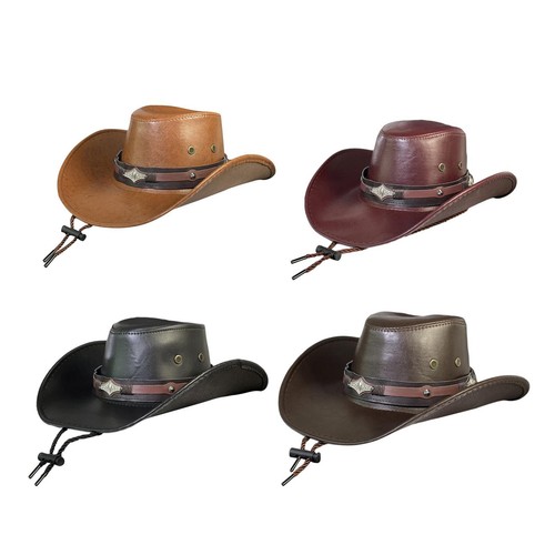 Chapeau cowboy cuir - chapeau,