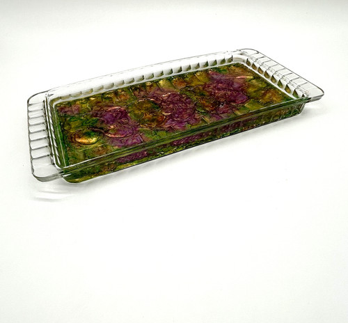 Plat rectangulaire laque - plat, line