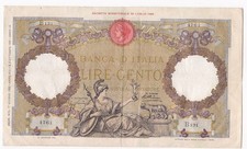 Billet d’Italie 100 lire Capranesi 17 Juin 1935. Alphabet B 131, n°4761 