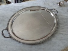 Grand Plat  ERCUIS en Métal Argenté