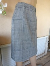 JUPE VINTAGE TWEED PIED DE POULE GRISE & BLANC  T 36/38 NEUVE