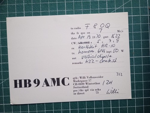 Br0361 carte radio amateur - carte,