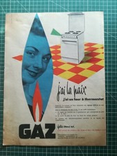 668 PUBLICITE ANCIENNE 1950 Gaz four à thermostat dos montres Kelton Armachoc