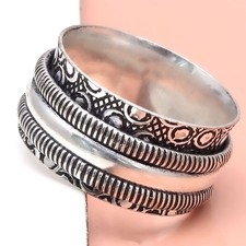 Bague toupie en argent pour