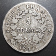 5 francs 1811 I limoges empire français napoléon I