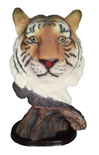 exceptionnelle statue grande tête de tigre résine 40 cm rare idée cadeau