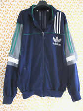 Veste Adidas Vintage marine et gris Velour Jacket années 90'S Homme - 192 / XXL