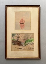 Deux aquarelles dans un même