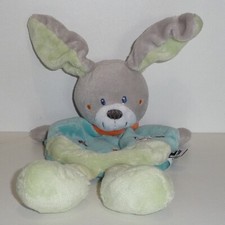 Doudou Lapin Tex - Bleu vert