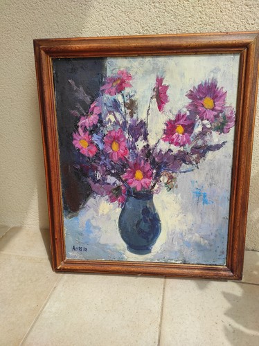 Huile sur toile ancienne - toile,