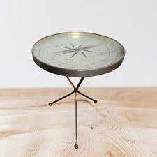 table basse boussole, style Jacques Adnet 1940