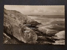 CARTERET Les falaises noir et blanc vintage carte postale