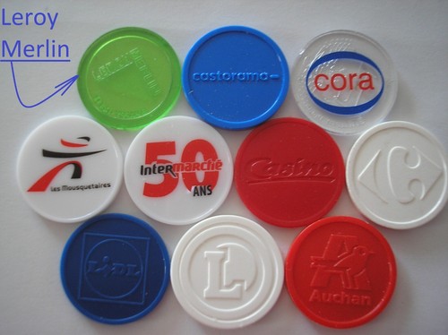 Lot jetons caddie - lot,