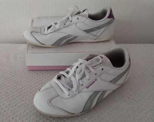 Baskets blanches violet gris - baskets, blanches/violet/gris