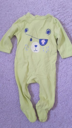 Pyjama coton vert anis bebe - coton,