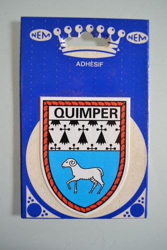 Quimper carte postale blason - quimper,