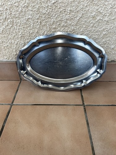Plat oval inox vintage - plat, en