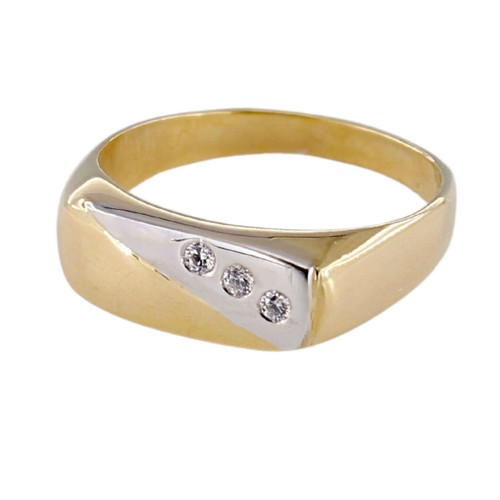 Anneau homme jaune blanc - anneau,