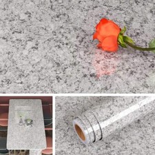 Revêtement Plan de Travail Adhésif Cuisine Marbre Gris 60Cmx5M Imperméable Cr...