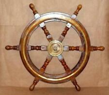 Roues De Barque Ancienne Réplique Vintage En Bois À 6 Rayons Cadeau