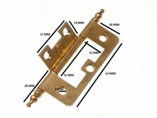 Chasse Charnière Armoire Placard Avec Fleurons Eb 63mm + Vis 3 Paires