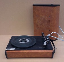 Tourne disques TEPPAZ RIO vintage marron valise pour vinyle ancien MARCHE vidéo