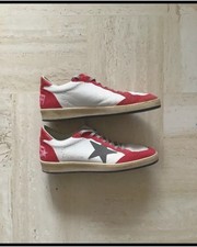Sz 42 Golden Goose Ballstar Leather Red Chicago Suede Sneaker 2019 Luxury Shoes