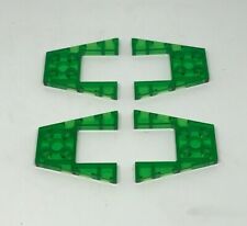 LEGO : Lot 4x Plaque coin 4 x 4 - Réf 43719 trans-vert - Set 9450