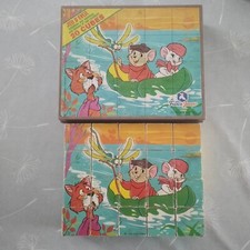 ancien puzzle jeu de cubes FRANCE JOUETS - bernard et bianca DISNEY
