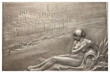 Médaille Art Nouveau bronze "