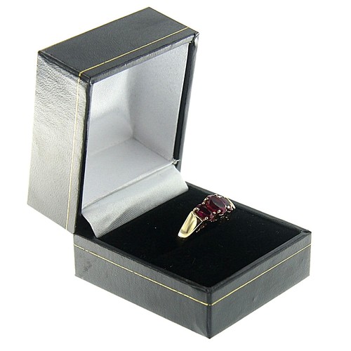 Black faux leather engagement - black,