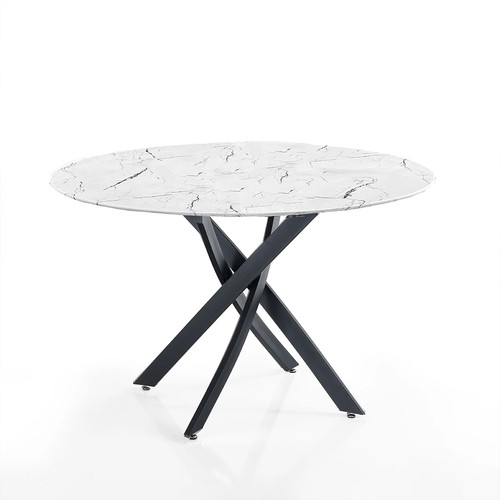Table rond verre - en, effet