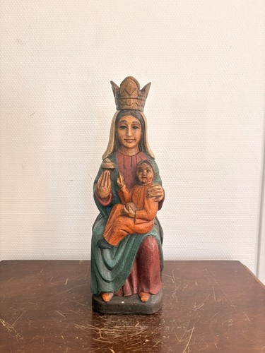Ancien sculpture bois - sculpture,
