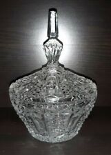 Drageoir coupe couverte boite sucrier confiturier en cristal de Bohême 