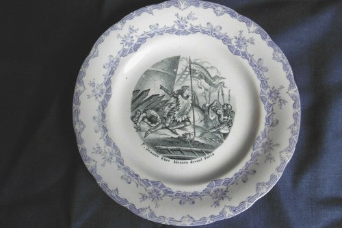 Ancienne assiette parlante sur - parlante,
