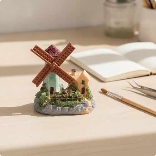 Maquette moulin avec maison - maquette,