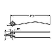 Dent de faneuse adaptable