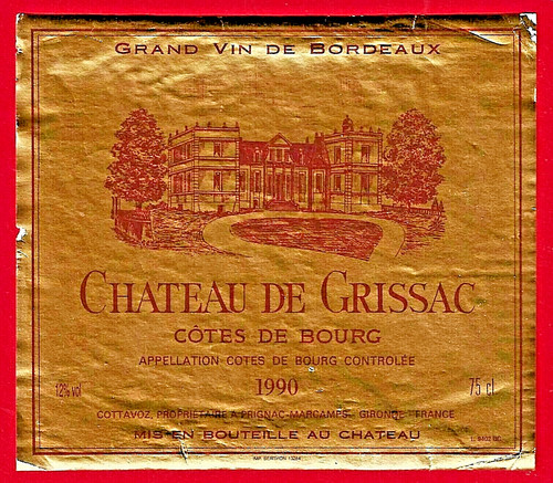 Etiquette label bordeaux - 75/48,