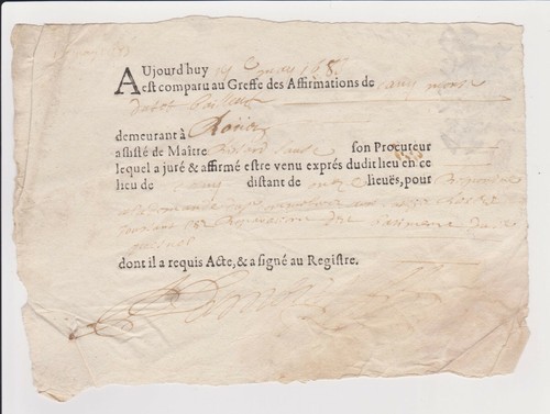 Document ancien reçu greffe - document,