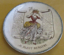 Assiette chanson terre de fer