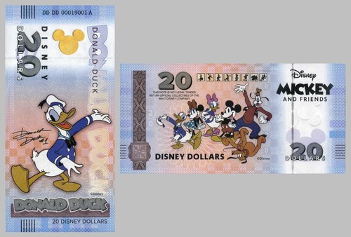 Billet souvenir mickey - mickey, et