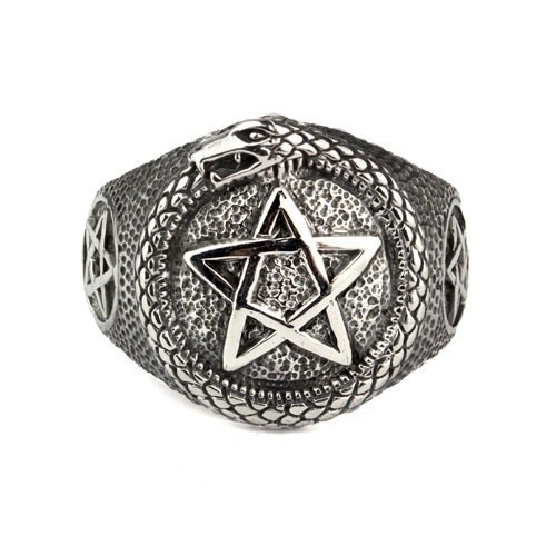 Bague pentagramme serpent - bague, et