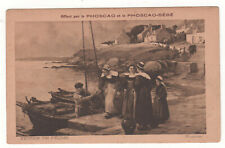 CPA TABLEAU - RETOUR DE PÊCHE de PASQUIER - PUB : OFFERT PAR LE PHOSCAO