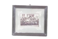 1 X Ancien Cadre Photo 33,4Cm X 28,5Cm Cadre Photo De Groupe En Bois