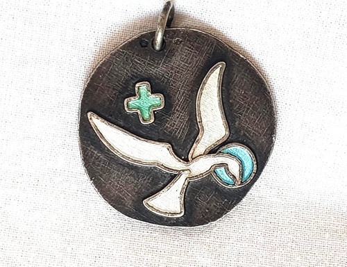 Pendentif medaille argent - pendentif,