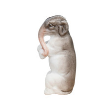 Ancienne Fève Allemande Eléphant 33mm Biscuit Hertwig Figurine Sujet Miniature